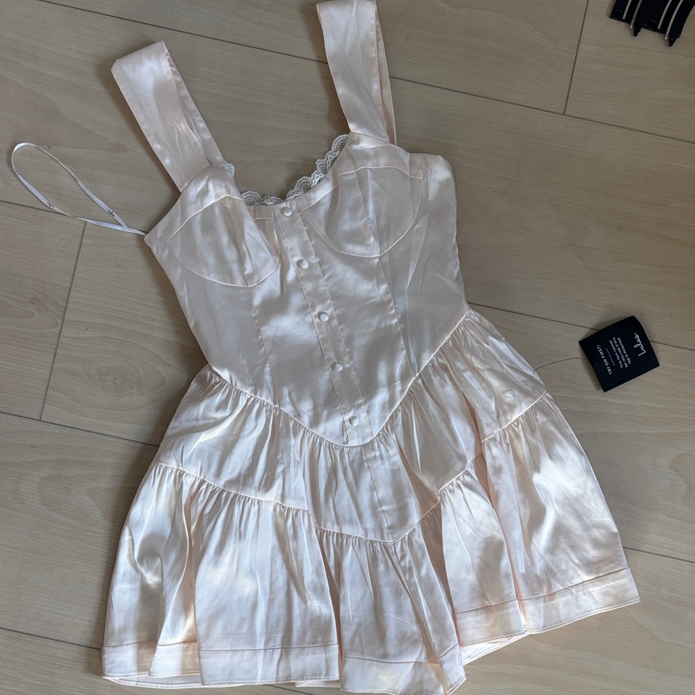 Elegant Cream Satin Dress